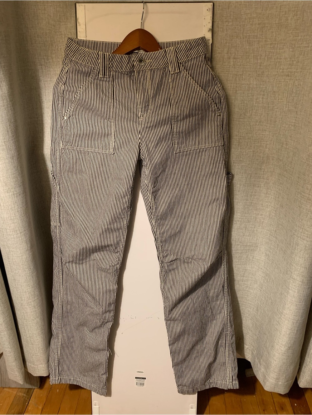 Bershka Woman’s Black & White Pinstripe Cargo Pants